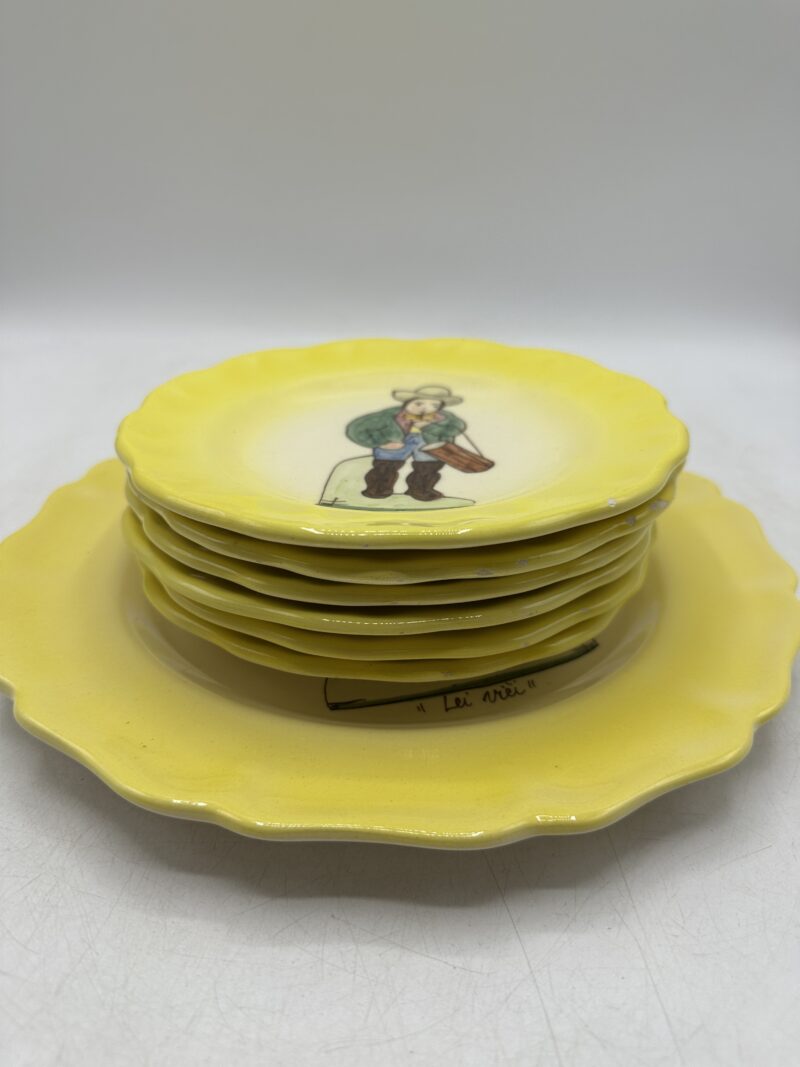 Ensemble assiettes à dessert Sicard Vallauris – Image 3