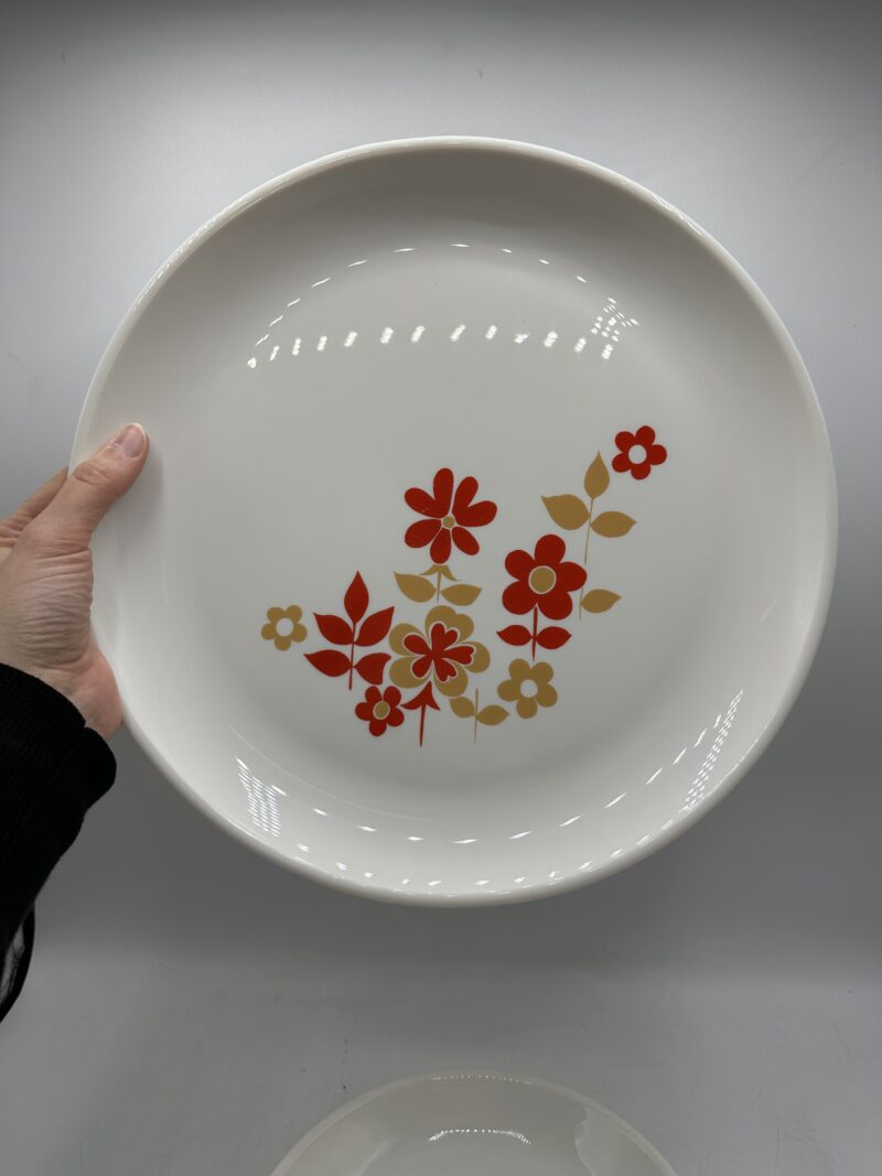 Ensemble 2 plats Sovirel France fleuri années 70 – Image 2