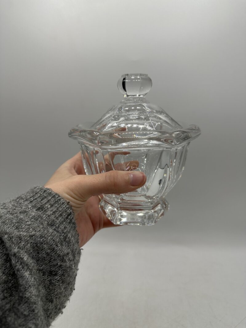 Pot bonbonnière confiturier ou moutardier Baccarat en cristal – Image 5