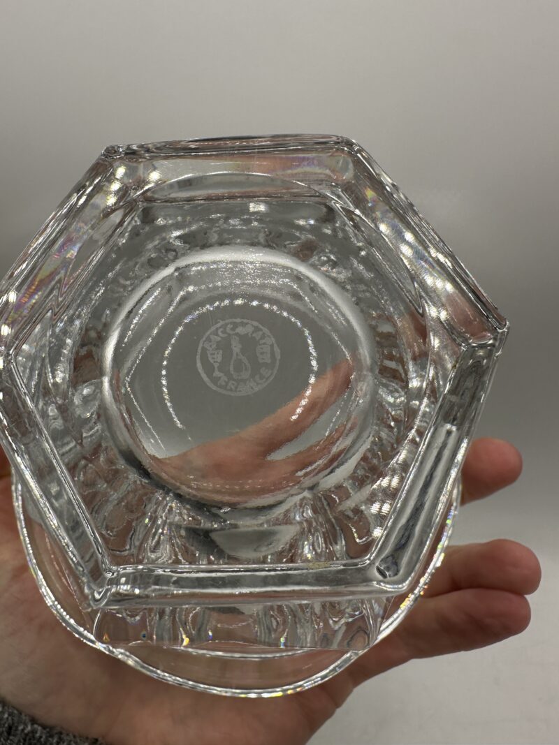 Pot bonbonnière confiturier ou moutardier Baccarat en cristal – Image 11