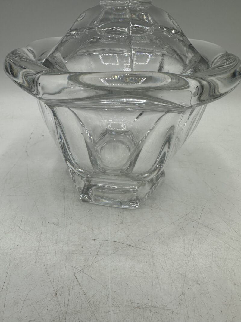 Pot bonbonnière confiturier ou moutardier Baccarat en cristal – Image 18