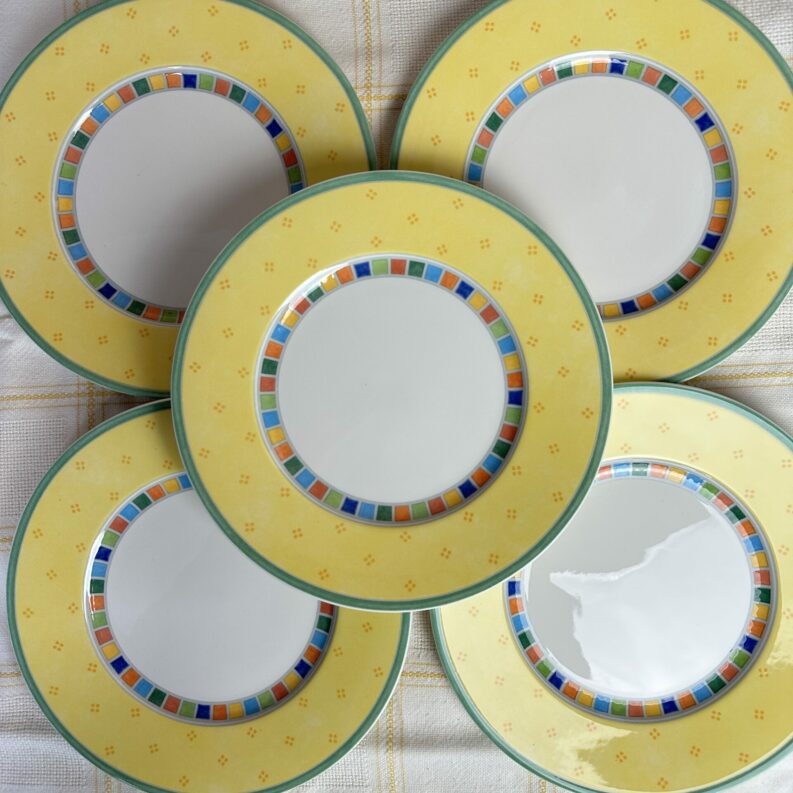 Ensemble 5 assiettes à dessert Twist Alea Limone Villeroy & Boch