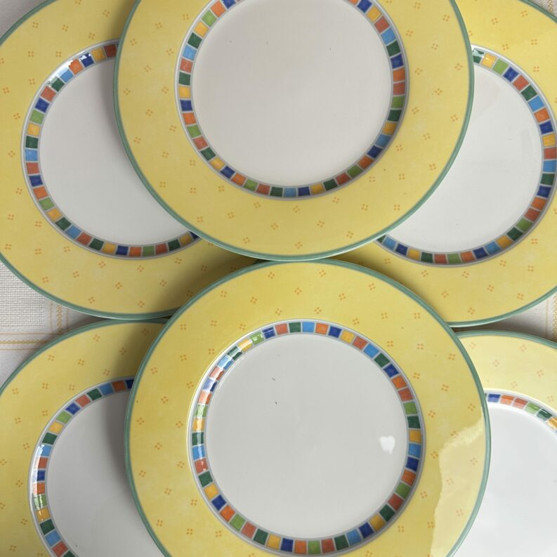 Ensemble 6 assiettes plates Twist Alea Limone Villeroy & Boch