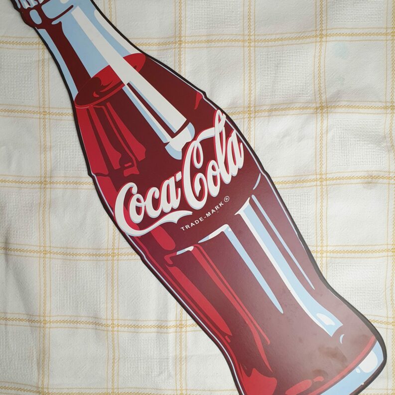 Plaque publicitaire Coca-Cola vintage en métal