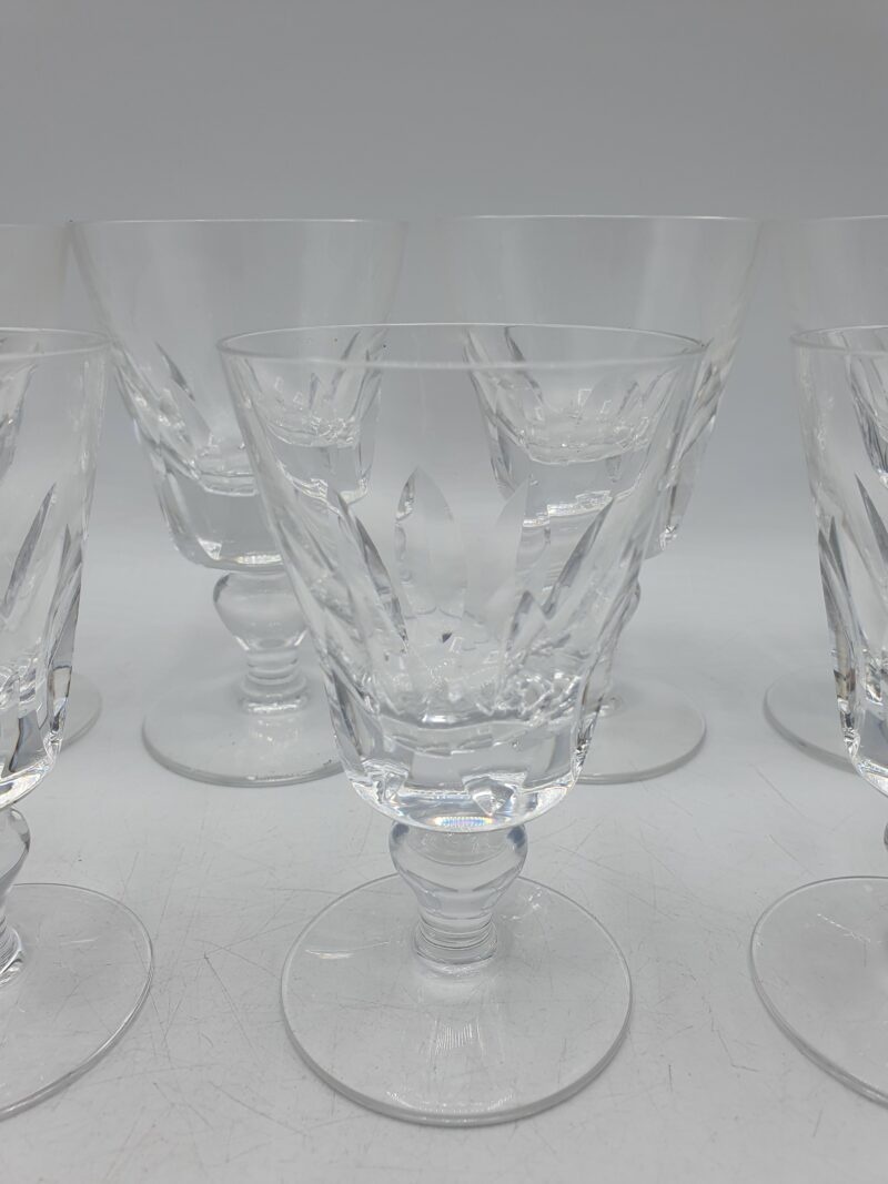 Ensemble de 7 verres à vin en cristal Saint Louis Jersey – Image 3