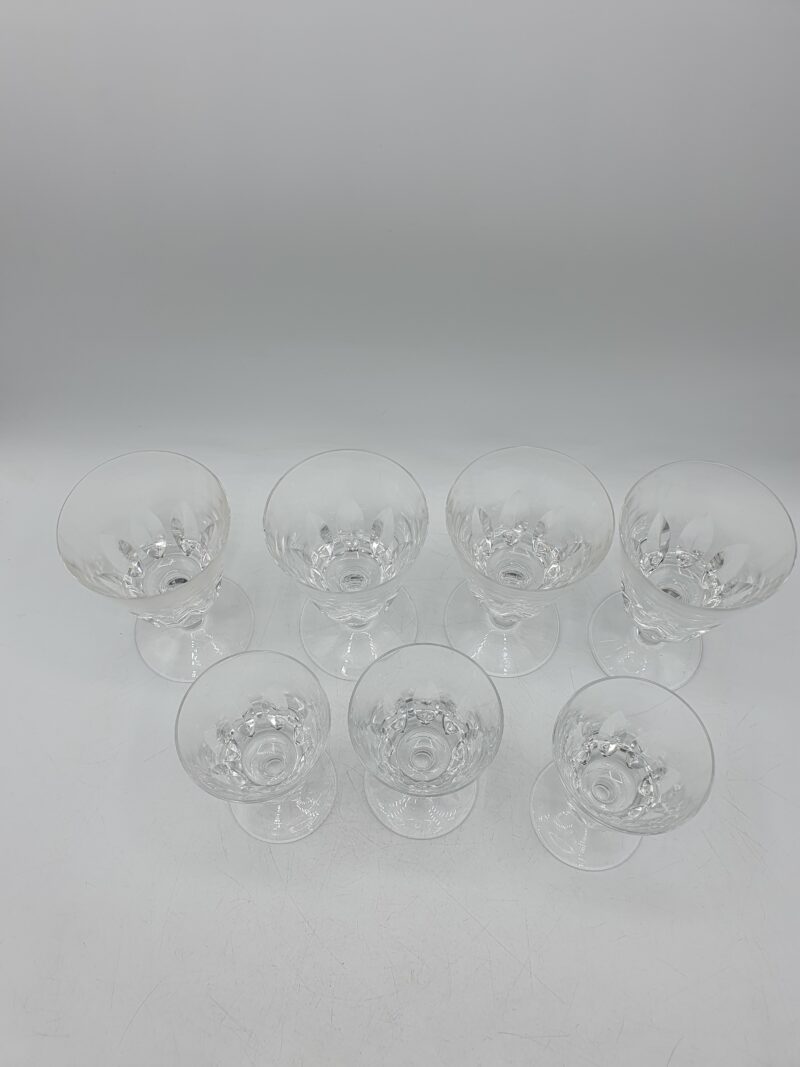 Ensemble de 7 verres à vin en cristal Saint Louis Jersey – Image 8