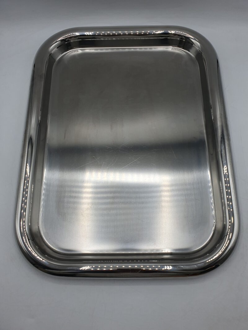 Plateau en inox Alessi années 1980-1990 vintage – Image 3