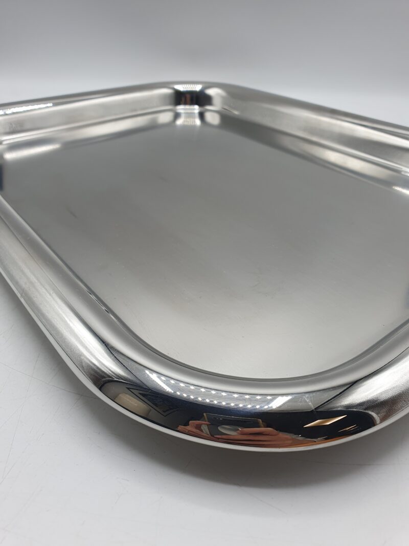 Plateau en inox Alessi années 1980-1990 vintage – Image 5