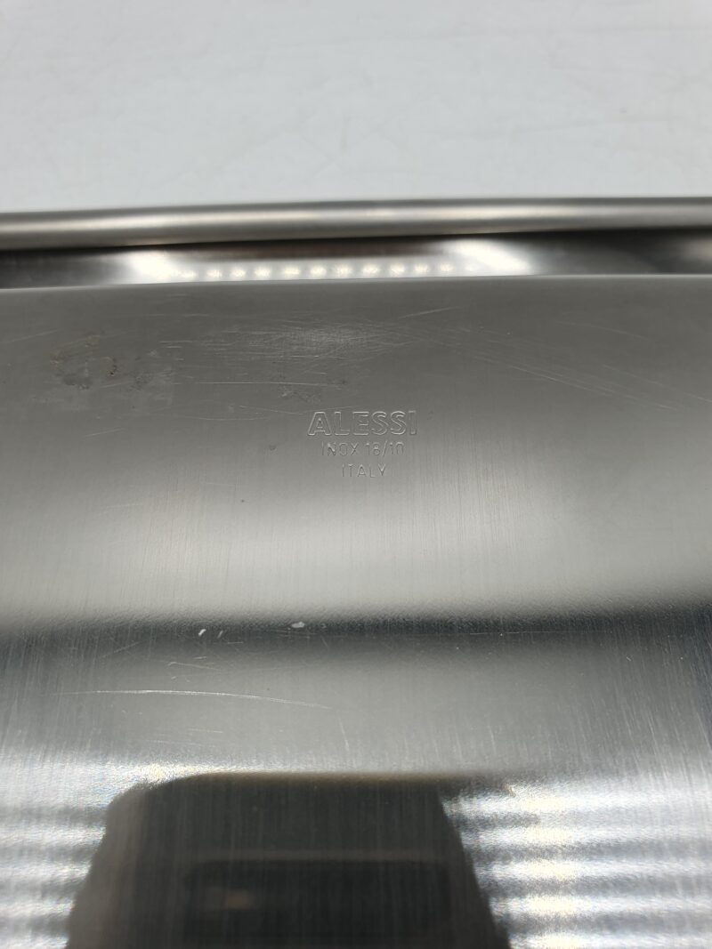Plateau en inox Alessi années 1980-1990 vintage – Image 10