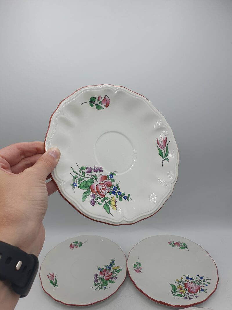 6 assiettes à dessert soucoupes Réverbères Lunéville KG – Image 8