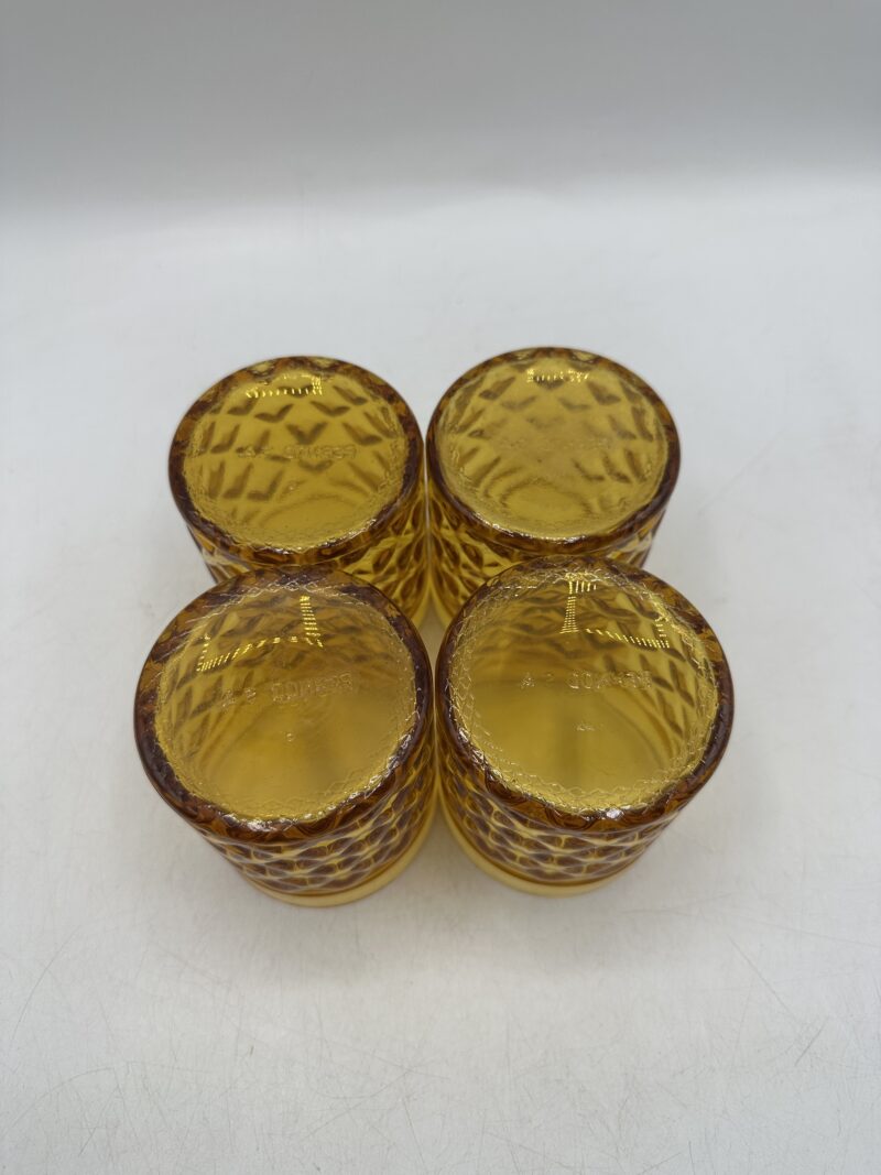 Lot de 4 verres vintage Pernod ambrés – Image 10
