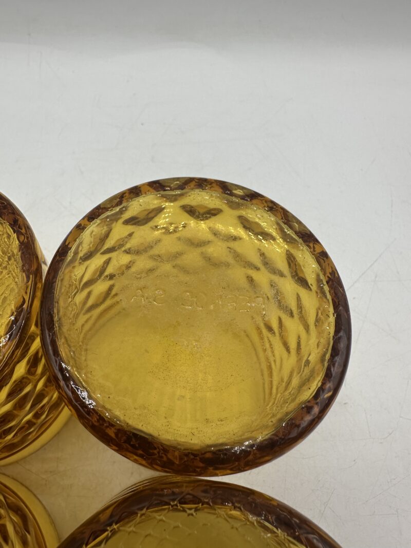 Lot de 4 verres vintage Pernod ambrés – Image 11