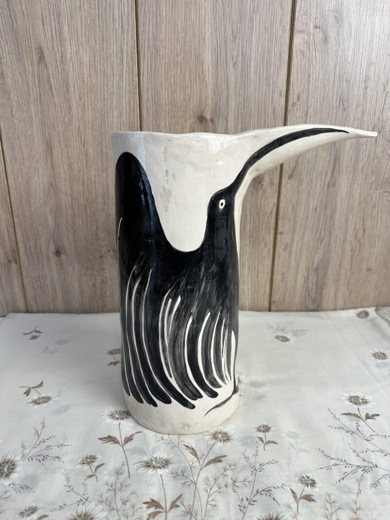 Vase oiseau style Pascal Mourgue en céramique