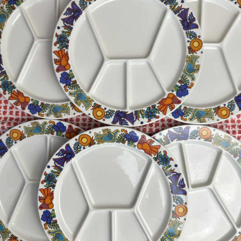 6 assiettes compartimentés Acapulco Villeroy et Boch