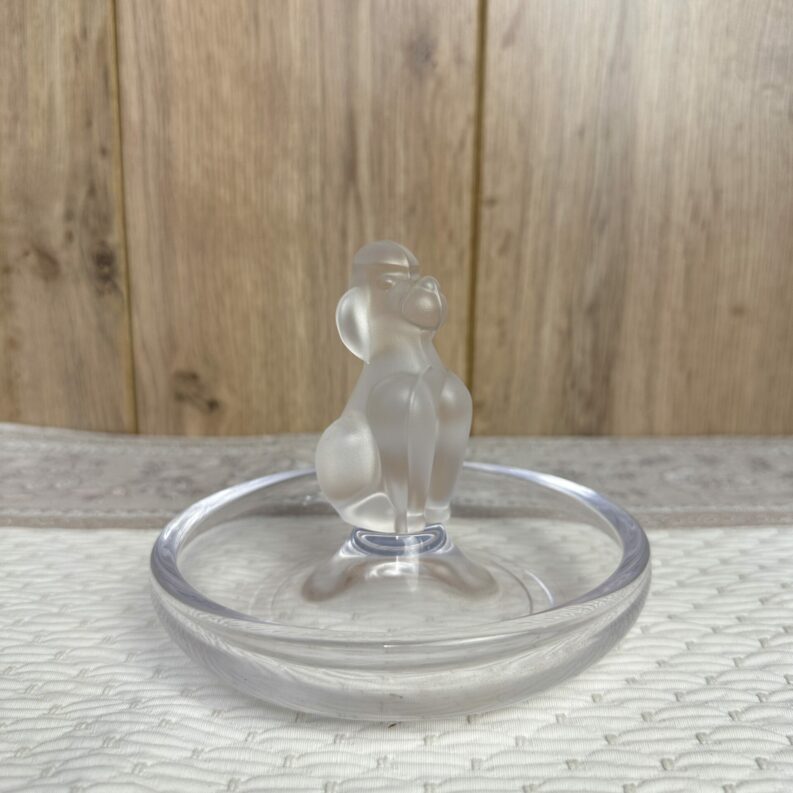 Vide-poche ancien en cristal dépoli Sèvres France