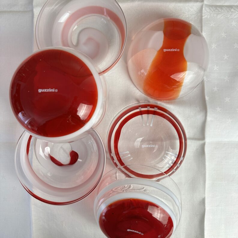 Ensemble 6 bols Guzzini Murano