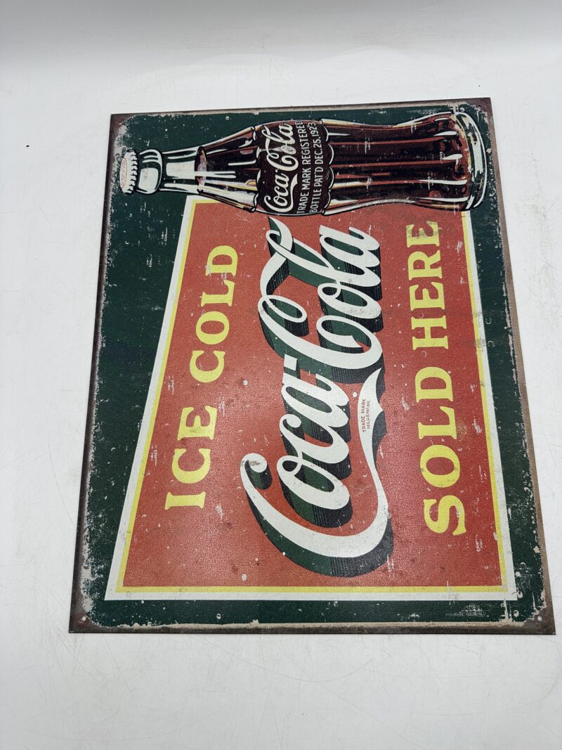 Plaque publicitaire vintage Coca Cola – Image 2