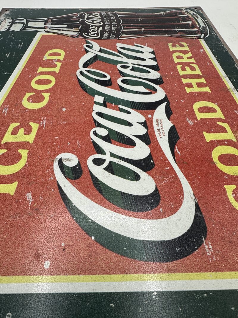 Plaque publicitaire vintage Coca Cola – Image 3