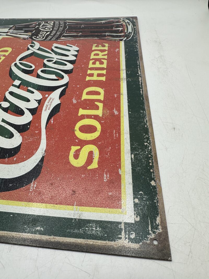 Plaque publicitaire vintage Coca Cola – Image 4