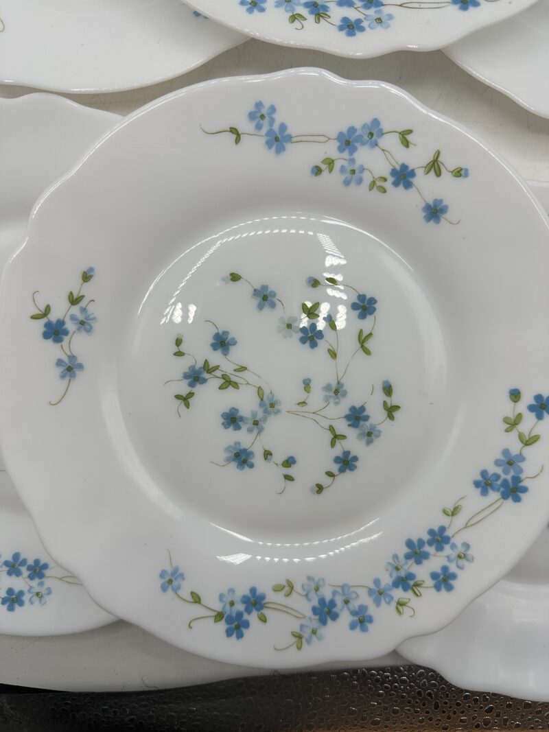 Service 12 assiettes à dessert Arcopal fleuries – Image 6