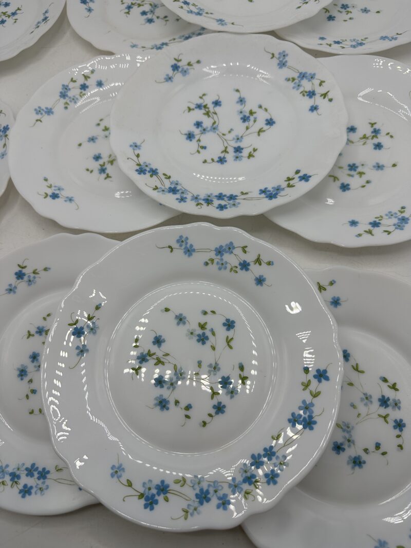 Service 12 assiettes à dessert Arcopal fleuries – Image 8