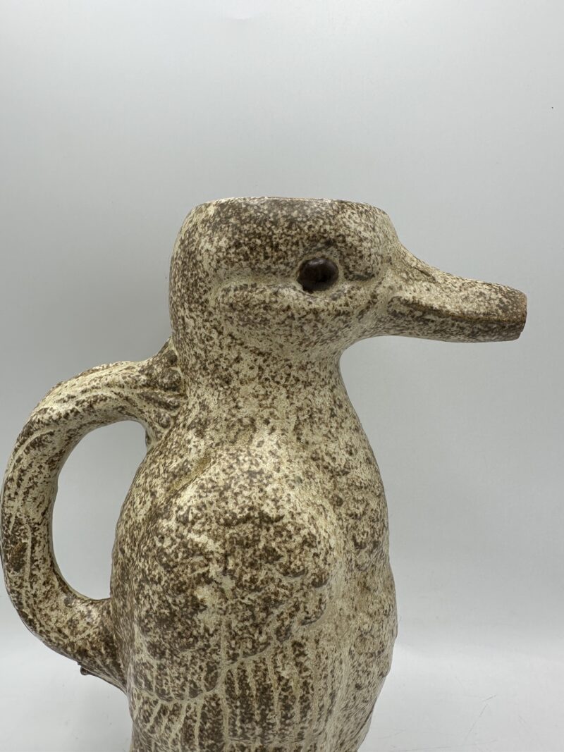 Pichet ancien pingouin zoomorphe barbotine – Image 3