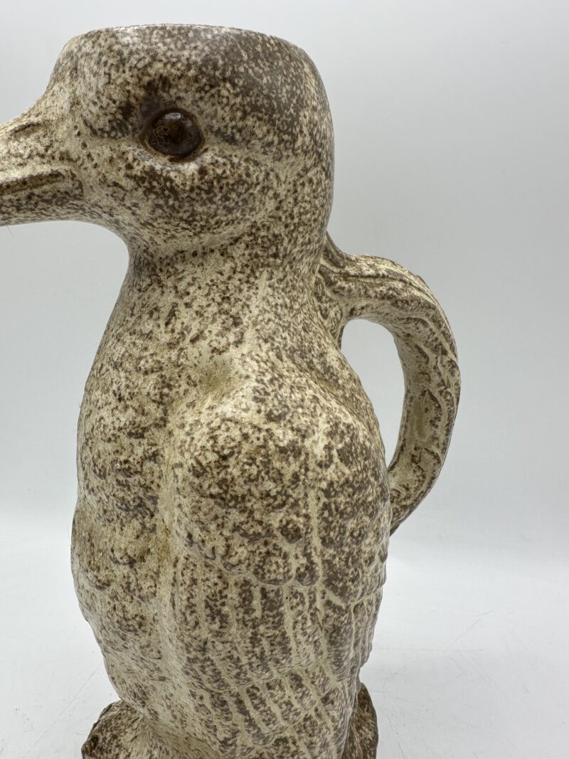 Pichet ancien pingouin zoomorphe barbotine – Image 5