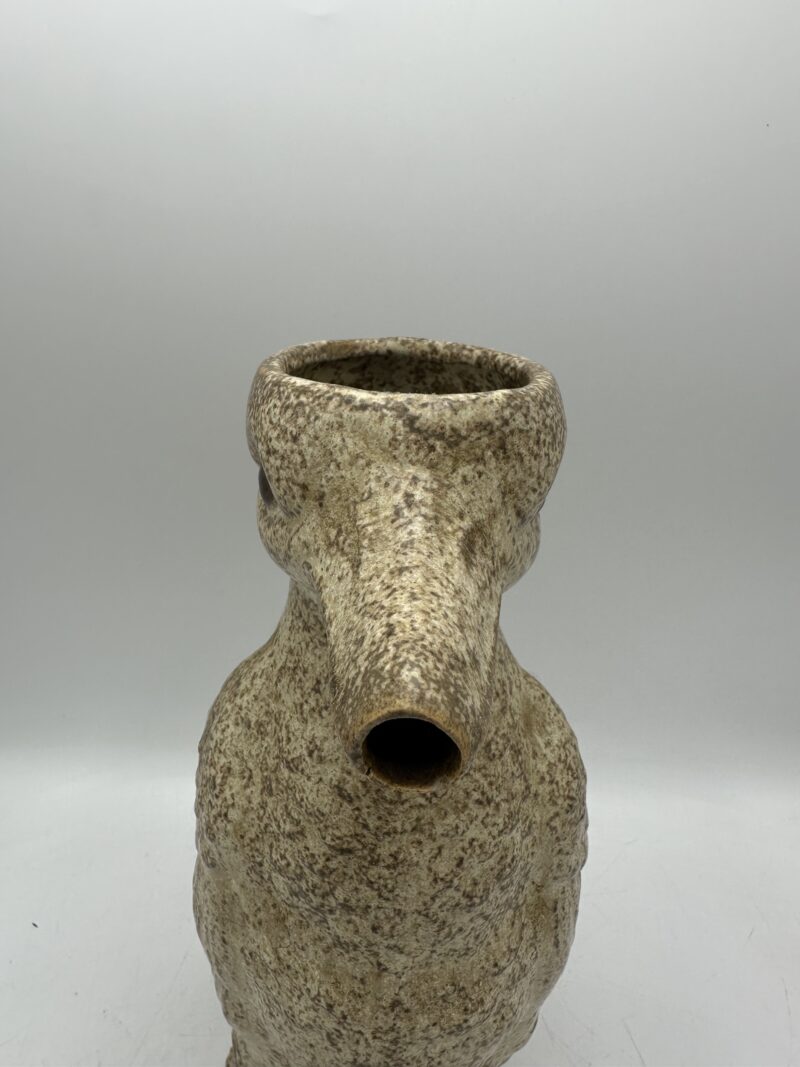 Pichet ancien pingouin zoomorphe barbotine – Image 6