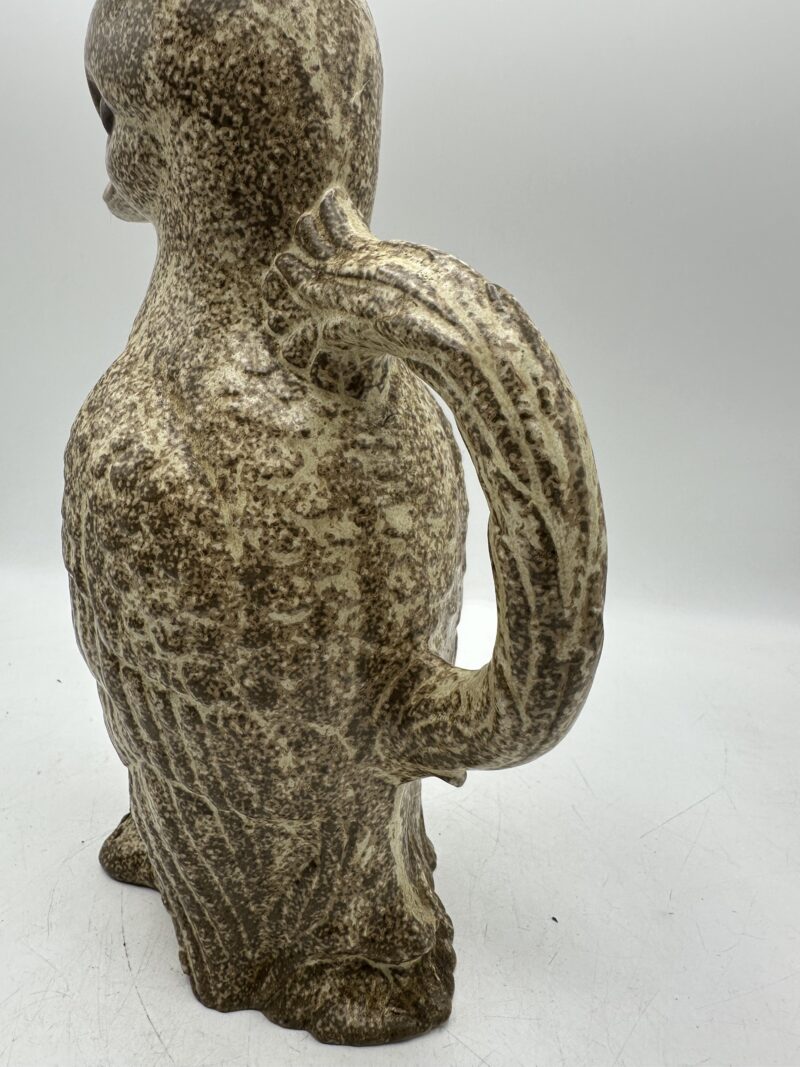 Pichet ancien pingouin zoomorphe barbotine – Image 9