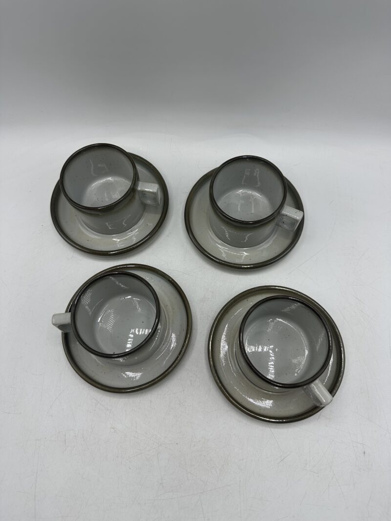 Ensemble de 4 tasses à café ou thé Brenne grès de France – Image 9