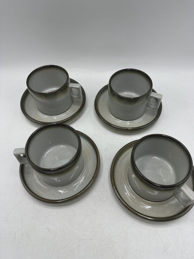 Ensemble de 4 tasses à café ou thé Brenne grès de France – Image 10