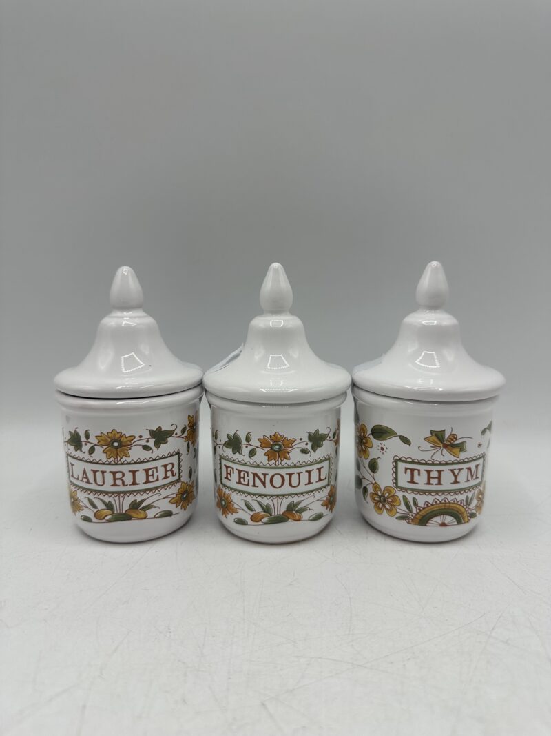 Ensemble 6 pots à épices Décor Moustiers GF – Image 9