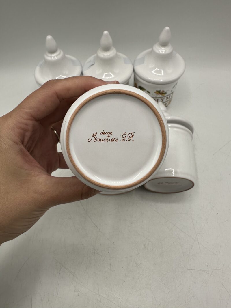 Ensemble 6 pots à épices Décor Moustiers GF – Image 13