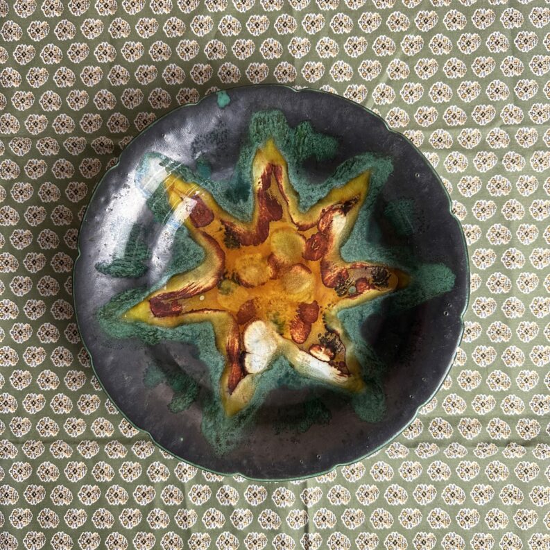 Saladier Longwy décor Jaspe rare