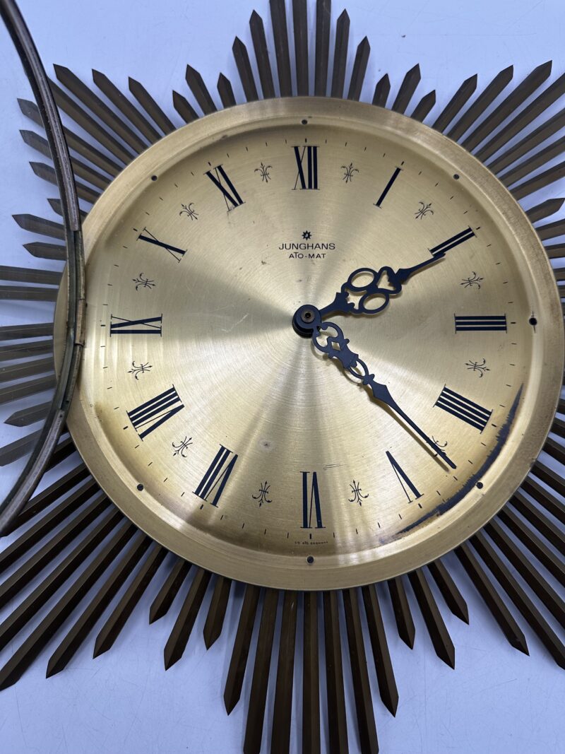 Horloge murale ancienne soleil Junghans Ato-Mat – Image 3