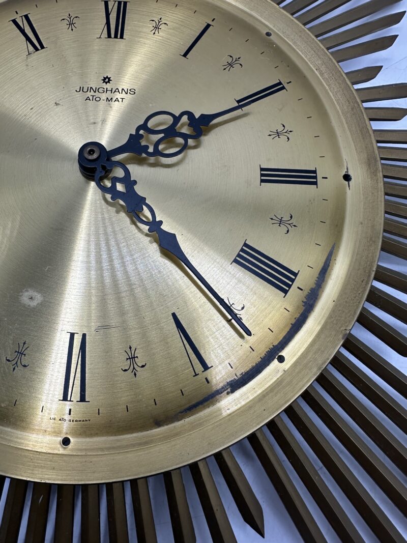 Horloge murale ancienne soleil Junghans Ato-Mat – Image 4