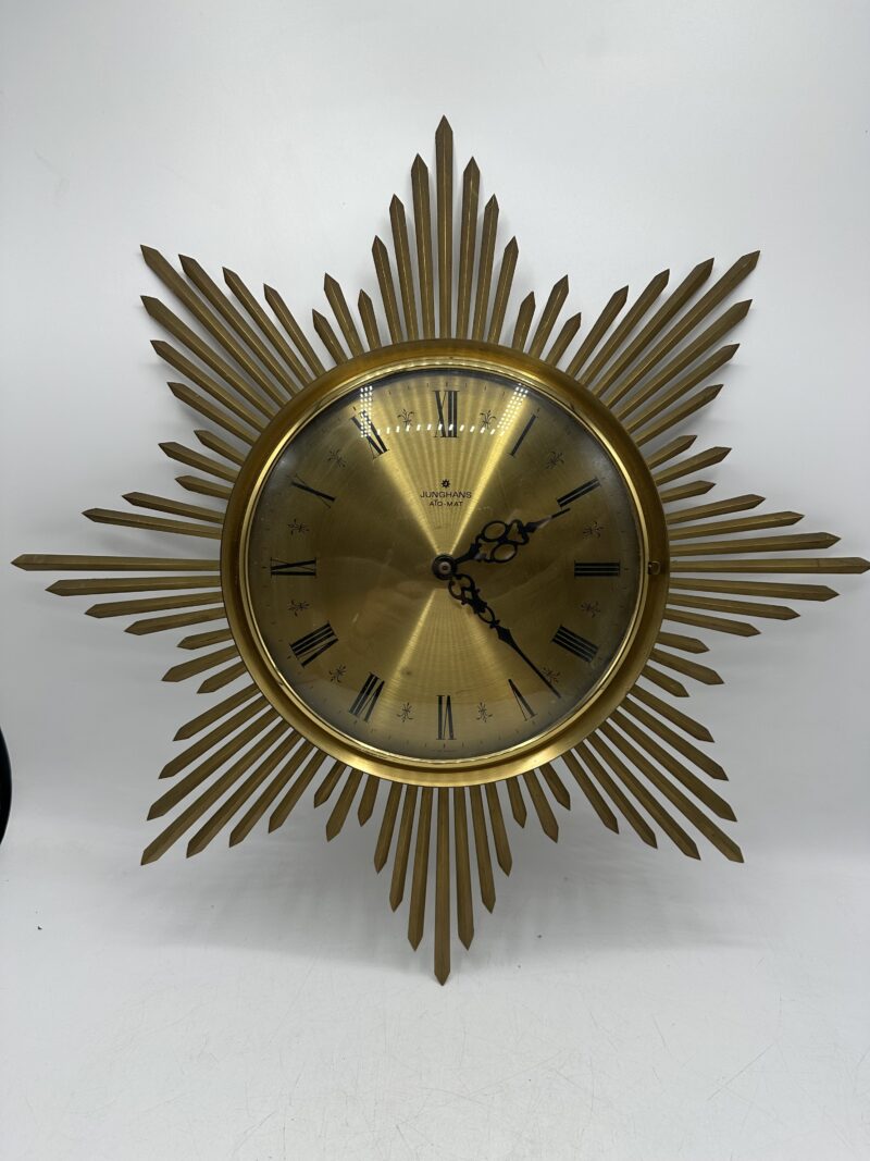 Horloge murale ancienne soleil Junghans Ato-Mat – Image 11