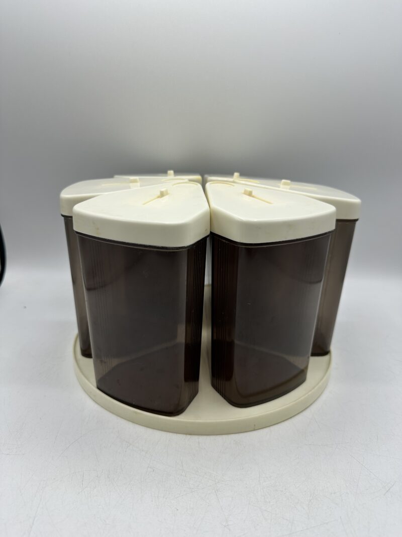 Serviteur carrousel vintage 6 pots sur plateau tournant – Image 2