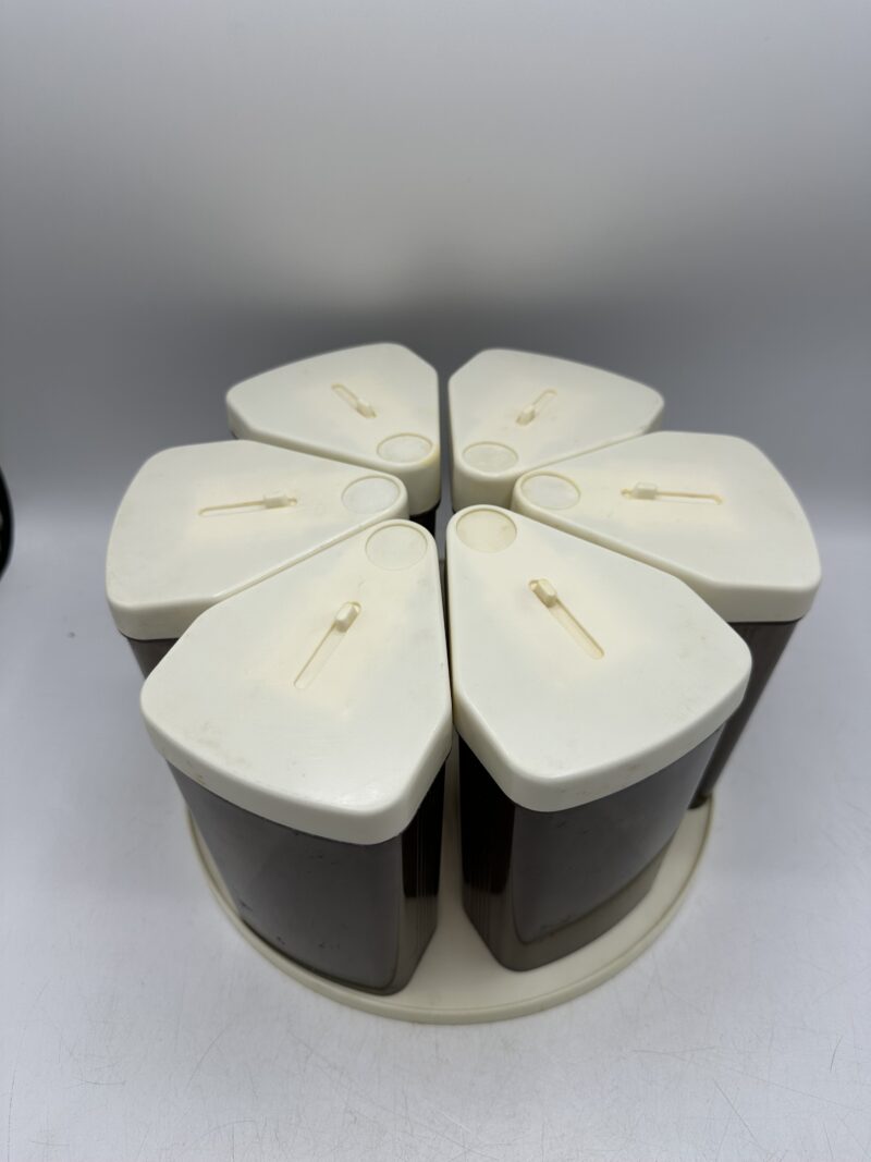 Serviteur carrousel vintage 6 pots sur plateau tournant – Image 3