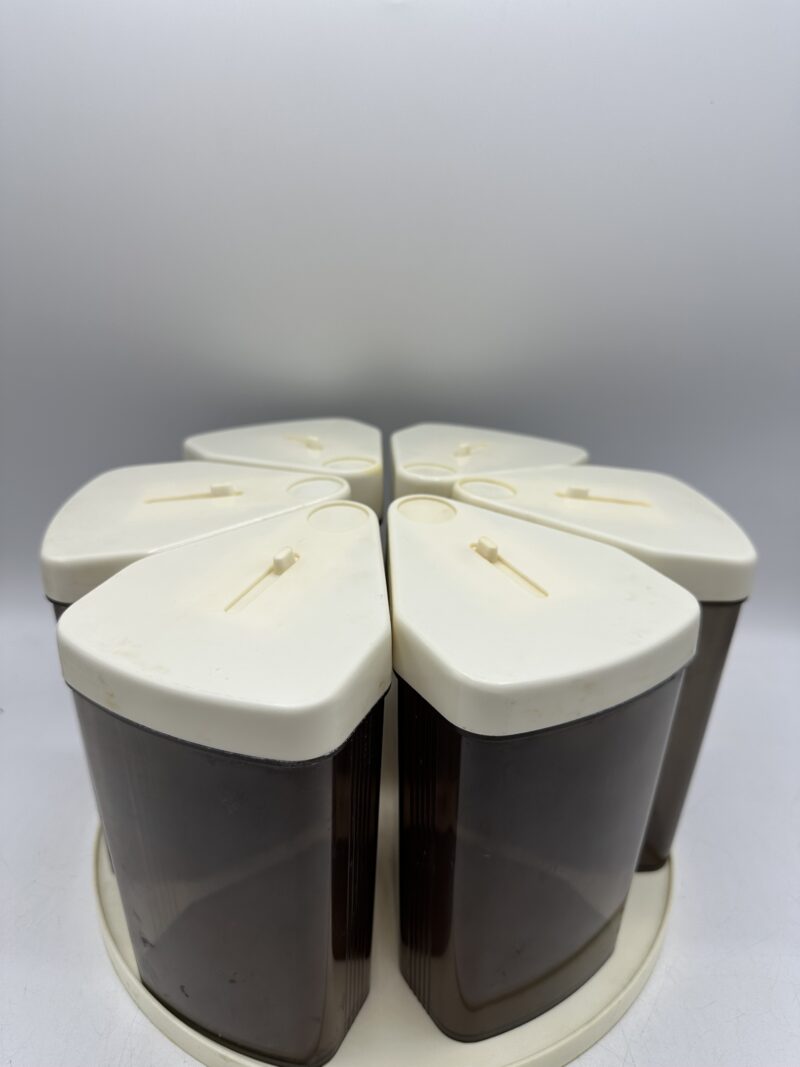 Serviteur carrousel vintage 6 pots sur plateau tournant – Image 4