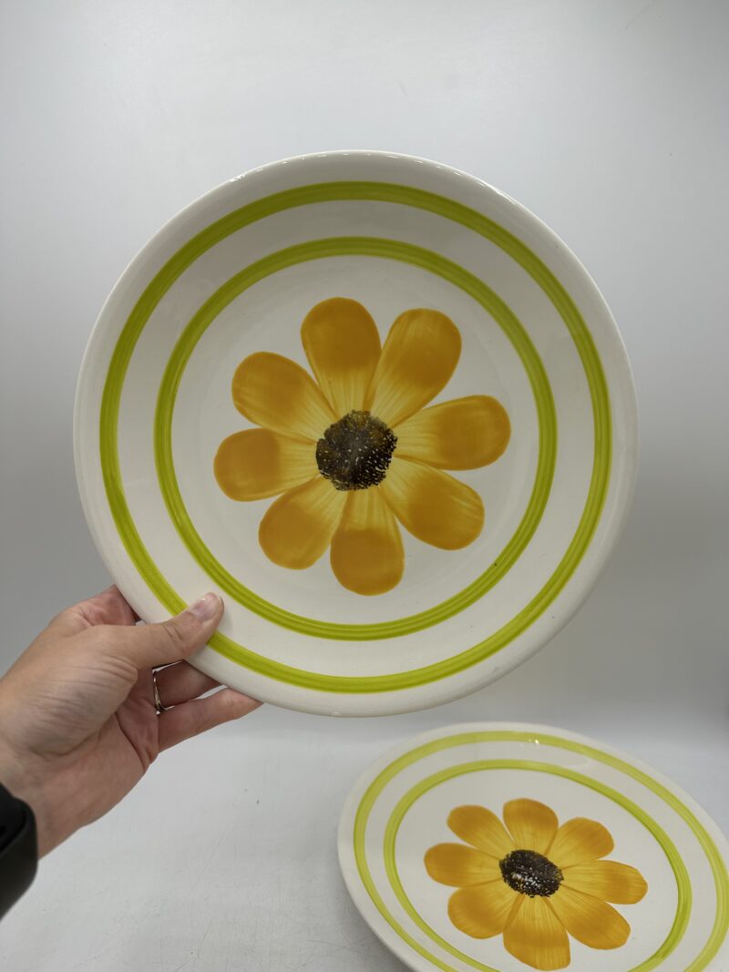 3 assiettes plates Gien Alba Tournesol – Image 3