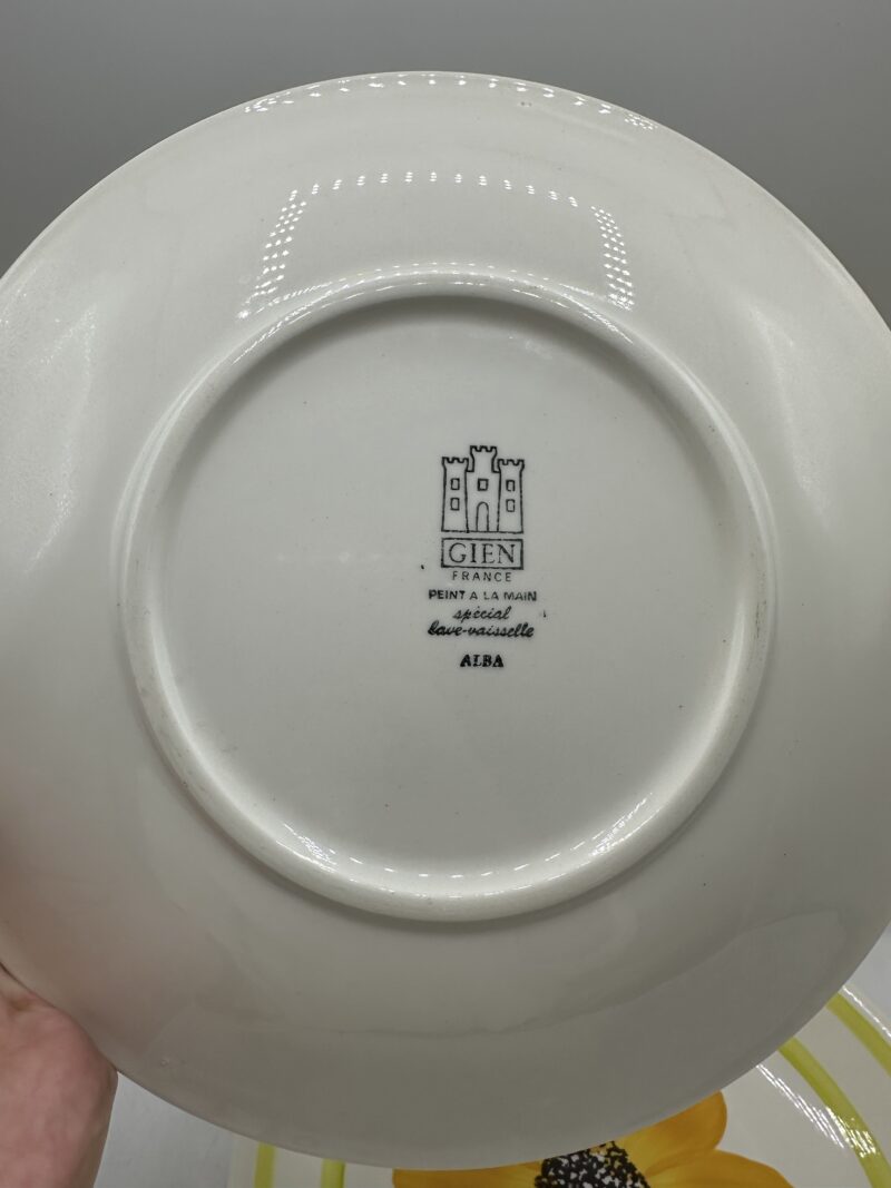 3 assiettes plates Gien Alba Tournesol – Image 4