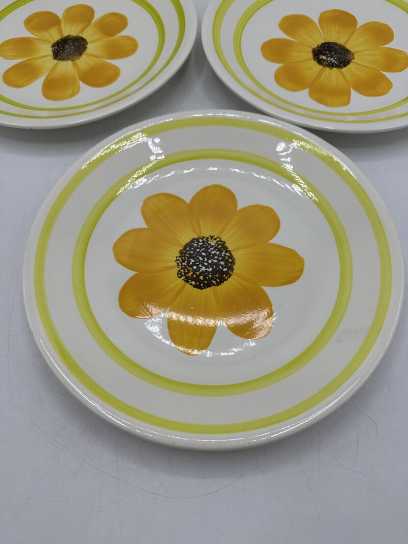3 assiettes plates Gien Alba Tournesol – Image 5