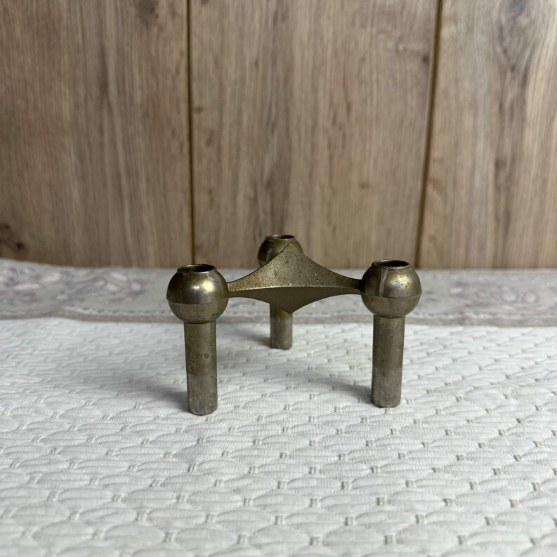 Bougeoir Nagel métal argenté