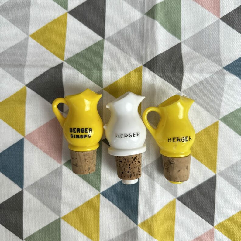 Lot de 3 becs verseur vintage Berger sirops