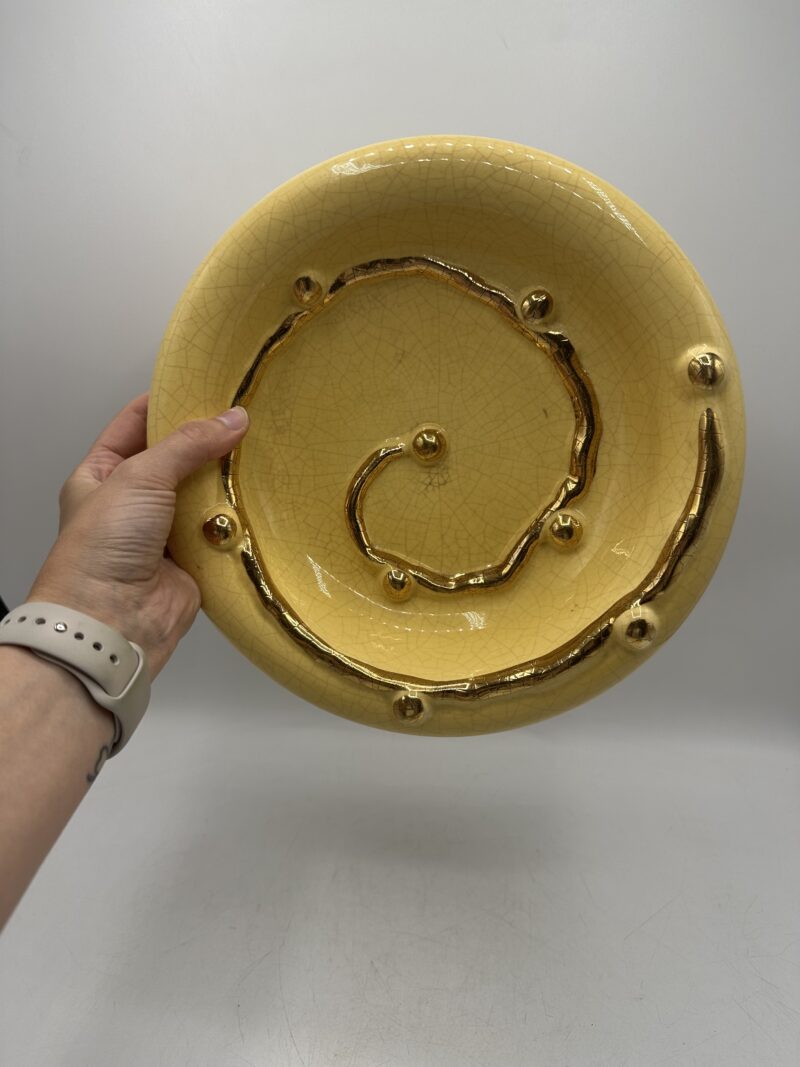 Grand vide poche coupe faïenceries de Longwy vintage – Image 6