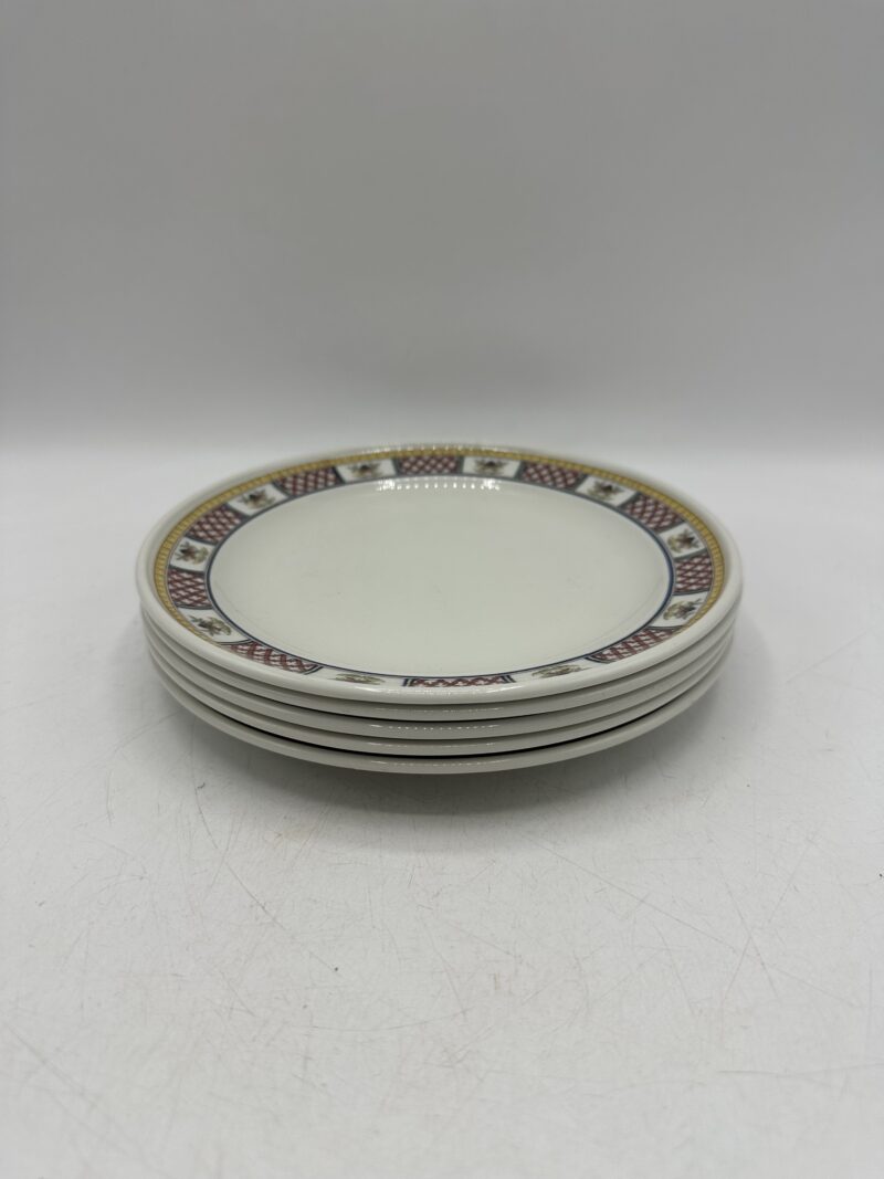 5 assiettes Montpensier Sarreguemines porcelaine pyroblan – Image 2