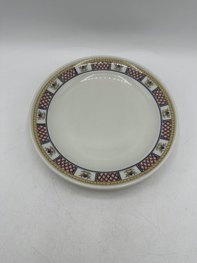 5 assiettes Montpensier Sarreguemines porcelaine pyroblan – Image 3