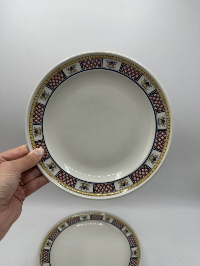 5 assiettes Montpensier Sarreguemines porcelaine pyroblan – Image 6