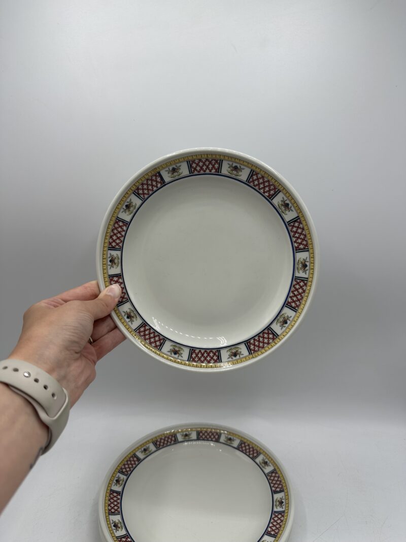5 assiettes Montpensier Sarreguemines porcelaine pyroblan – Image 7
